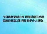今日最新更新内容 阿根廷现不明原因肺炎已致2死 具体有多少人感染