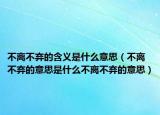 不离不弃的含义是什么意思（不离不弃的意思是什么不离不弃的意思）