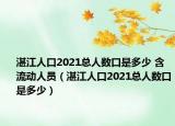 湛江人口2021总人数口是多少 含流动人员（湛江人口2021总人数口是多少）