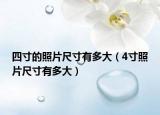 四寸的照片尺寸有多大（4寸照片尺寸有多大）