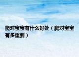 爬对宝宝有什么好处（爬对宝宝有多重要）