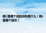 赣C是哪个省的简称是什么（赣c是哪个城市）
