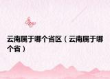 云南属于哪个省区（云南属于哪个省）