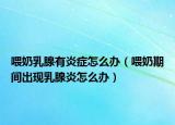 喂奶乳腺有炎症怎么办（喂奶期间出现乳腺炎怎么办）