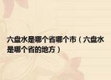 六盘水是哪个省哪个市（六盘水是哪个省的地方）