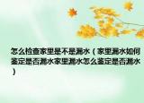 怎么检查家里是不是漏水（家里漏水如何鉴定是否漏水家里漏水怎么鉴定是否漏水）