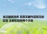 当日最新消息 蓝田玉髓与蓝田玉的区别 主要区别有两个方面