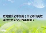 歌词里天公不作美（天公不作美歌词是什么天空不作美歌词）
