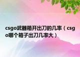csgo武器箱开出刀的几率（csgo哪个箱子出刀几率大）