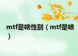 mtf是啥性别（mtf是啥）