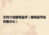 怎样介绍缅甸翡翠（缅甸翡翠如何看水头）