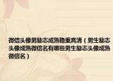 微信头像男励志成熟稳重高清（男生励志头像成熟微信名有哪些男生励志头像成熟微信名）