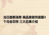 当日最新消息 商品房房贷逾期3个月会怎样 三大后果介绍