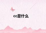 cc是什么