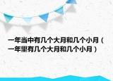 一年当中有几个大月和几个小月（一年里有几个大月和几个小月）