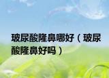 玻尿酸隆鼻哪好（玻尿酸隆鼻好吗）