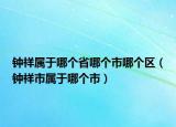 钟祥属于哪个省哪个市哪个区（钟祥市属于哪个市）