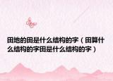 田地的田是什么结构的字（田算什么结构的字田是什么结构的字）