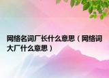 网络名词厂长什么意思（网络词大厂什么意思）