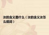 汝的含义是什么（汝的含义汝怎么组词）