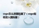 csgo怎么进国际服了（csgo如何进入国际服）