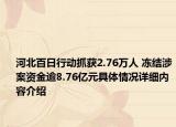 河北百日行动抓获2.76万人 冻结涉案资金逾8.76亿元具体情况详细内容介绍