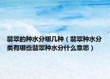 翡翠的种水分哪几种（翡翠种水分类有哪些翡翠种水分什么意思）