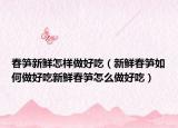 春笋新鲜怎样做好吃（新鲜春笋如何做好吃新鲜春笋怎么做好吃）
