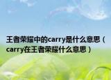 王者荣耀中的carry是什么意思（carry在王者荣耀什么意思）