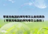 苹果充电器的序列号怎么查询真伪（苹果充电器的序列号怎么查询）