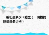 一碗粉是多少卡路里（一碗粉的热量是多少卡）