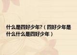 什么是四好少年?（四好少年是什么什么是四好少年）