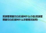 资源管理器空白区域叫什么介绍(资源管理器空白区域叫什么详细情况如何)