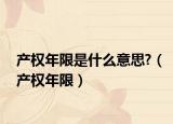 产权年限是什么意思?（产权年限）