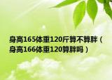 身高165体重120斤算不算胖（身高166体重120算胖吗）