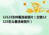 12123怎样看违章照片（交管12123怎么看违章照片）