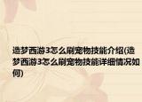 造梦西游3怎么刷宠物技能介绍(造梦西游3怎么刷宠物技能详细情况如何)