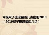 今晚双子座流星雨几点出现2019（2019双子座流星雨几点）