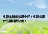 牛津布和帆布哪个好（牛津布是什么面料优缺点）