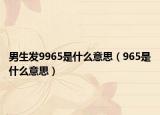 男生发9965是什么意思（965是什么意思）