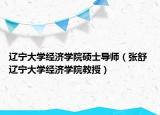 辽宁大学经济学院硕士导师（张舒 辽宁大学经济学院教授）