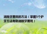 消除牙菌斑的方法（掌握5个护牙方法有助消除牙菌斑）