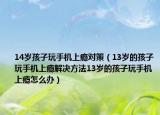 14岁孩子玩手机上瘾对策（13岁的孩子玩手机上瘾解决方法13岁的孩子玩手机上瘾怎么办）