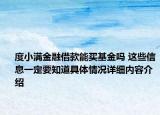 度小满金融借款能买基金吗 这些信息一定要知道具体情况详细内容介绍