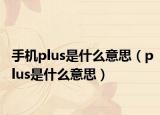 手机plus是什么意思（plus是什么意思）