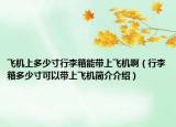 飞机上多少寸行李箱能带上飞机啊（行李箱多少寸可以带上飞机简介介绍）