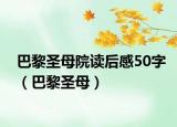 巴黎圣母院读后感50字（巴黎圣母）