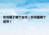 忻州属于哪个省市（忻州是哪个省市）