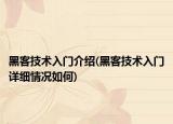 黑客技术入门介绍(黑客技术入门详细情况如何)