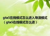 gta5在线模式怎么进入导演模式（gta5在线模式怎么进）